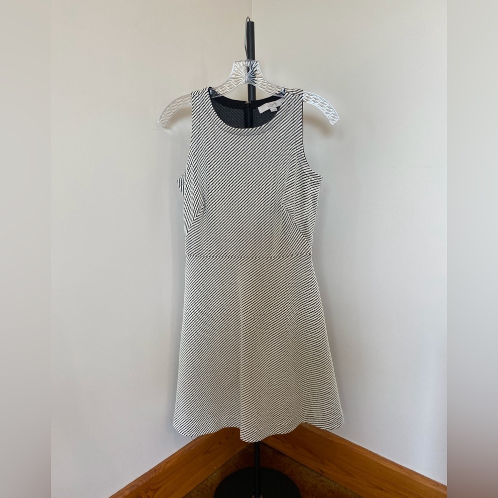 LOFT Sleeveless Knit A-line Dress 2P Cream